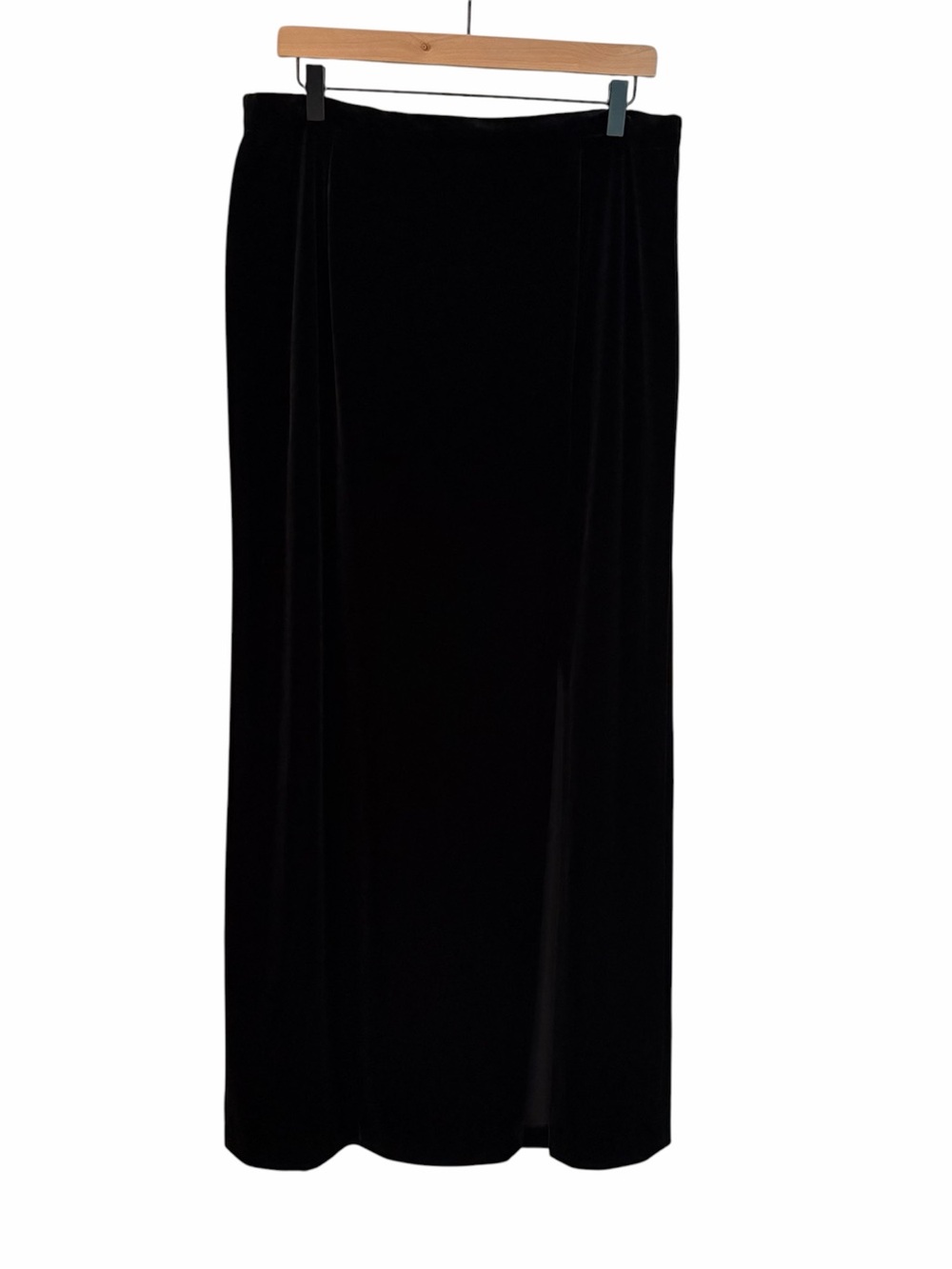 Vintage Black Velvet Maxi Skirt Size 14